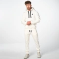 Biały komplet dresowy męski bawełniany  Biały dres męski  kieszeniami na zamek.jpg
