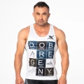 Biały tank-top treningowy męski Dobre Geny