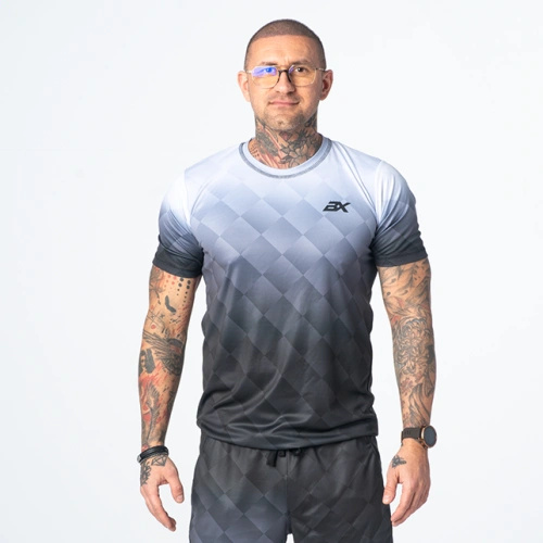 Czarno-szara koszulka treningowa Fence Grey