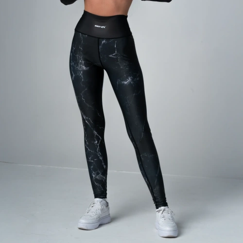 Legginsy Damskie z wysokim stanem Marmur