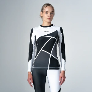 Czarno-biały Rashguard Damski Arcticuin